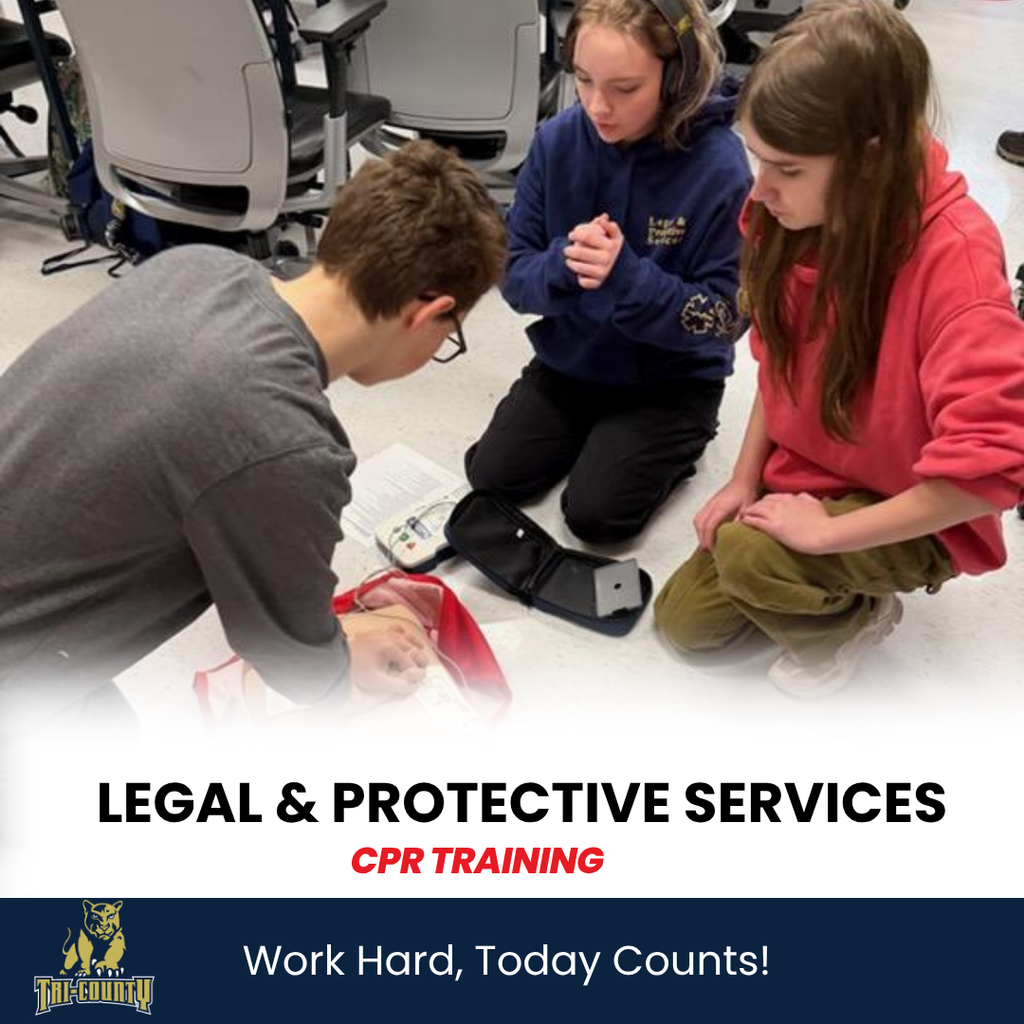 Franklin Fire Department training Legal & Protective Sophomores on CPR