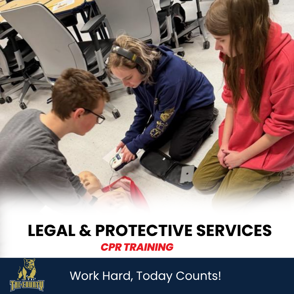 Franklin Fire Department training Legal & Protective Sophomores on CPR