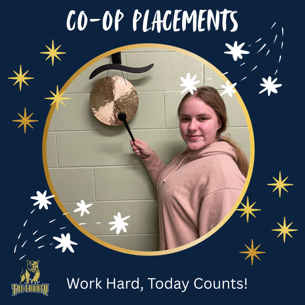 Co-Op student ringing the gong
