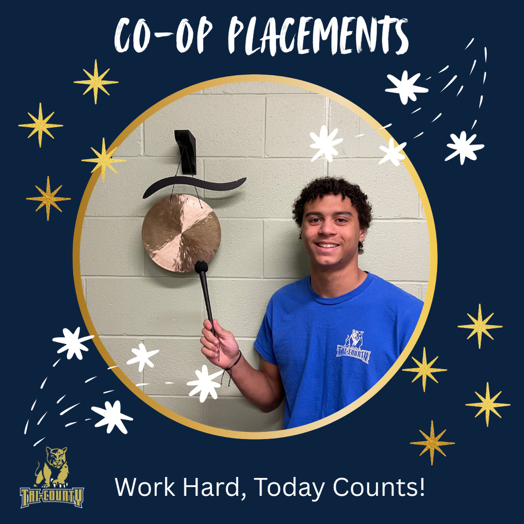 Co-Op student ringing the gong