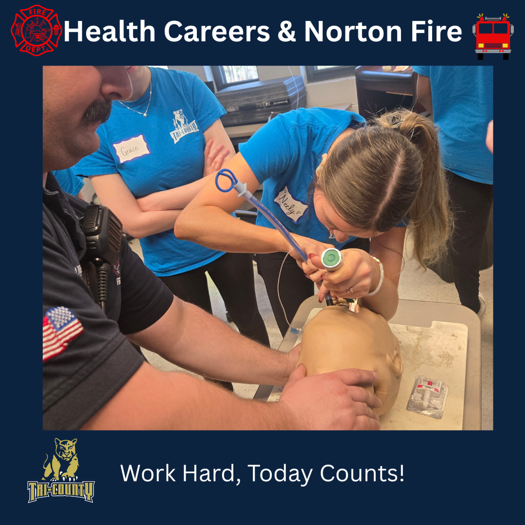 Health Careers students at the Norton Fire Department