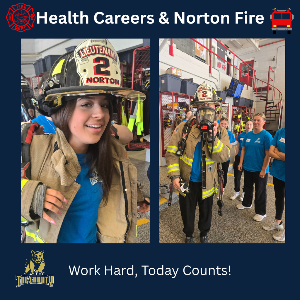 Health Careers students at the Norton Fire Department