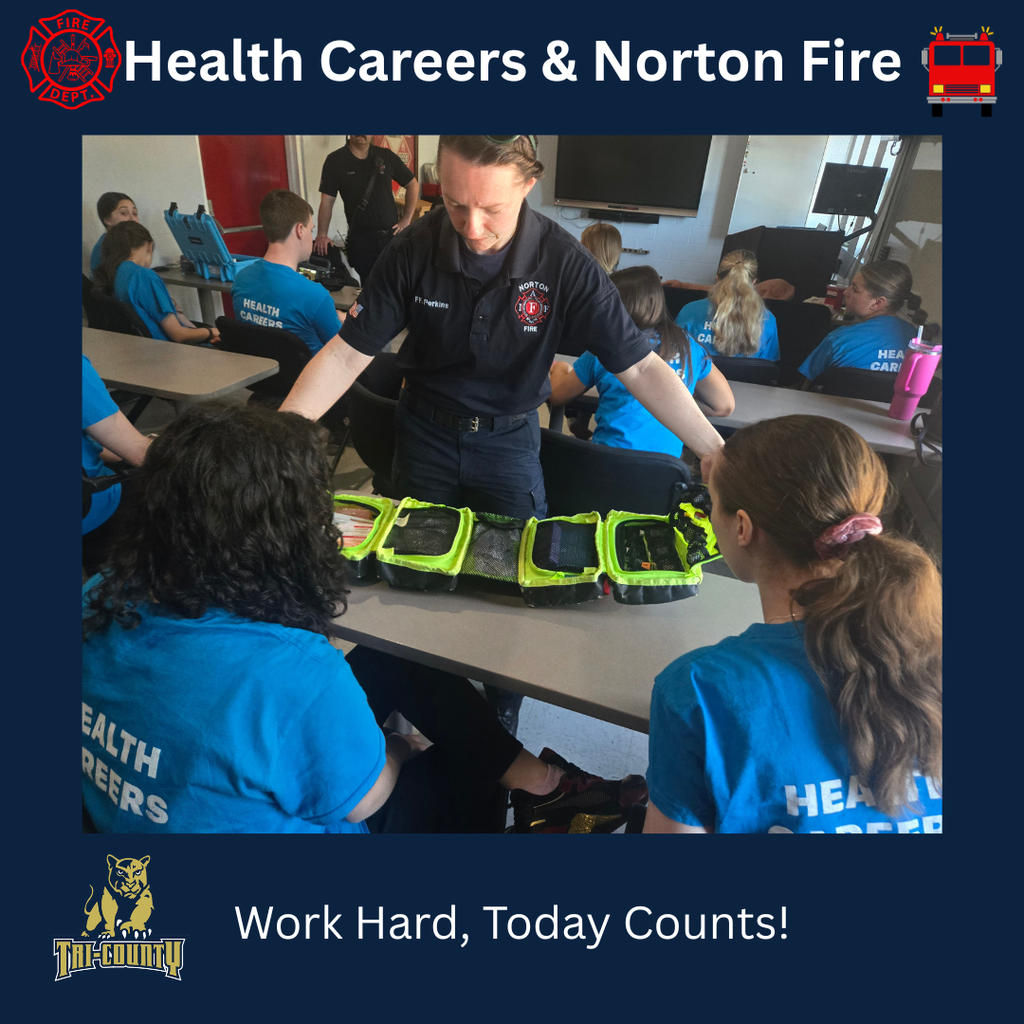 Health Careers students at the Norton Fire Department