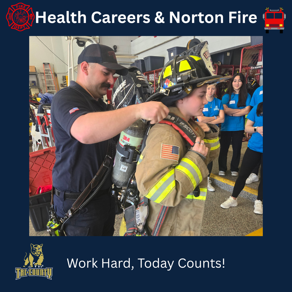 Health Careers students at the Norton Fire Department