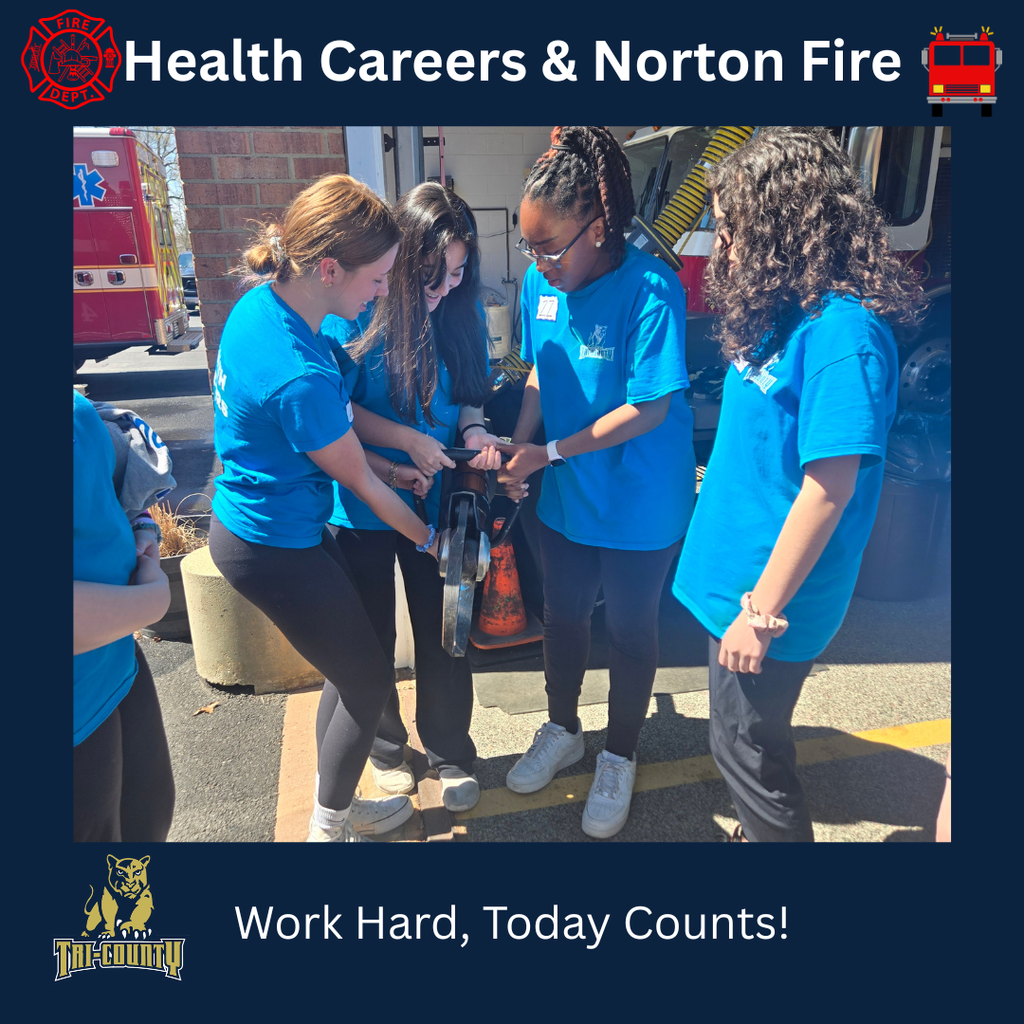 Health Careers students at the Norton Fire Department