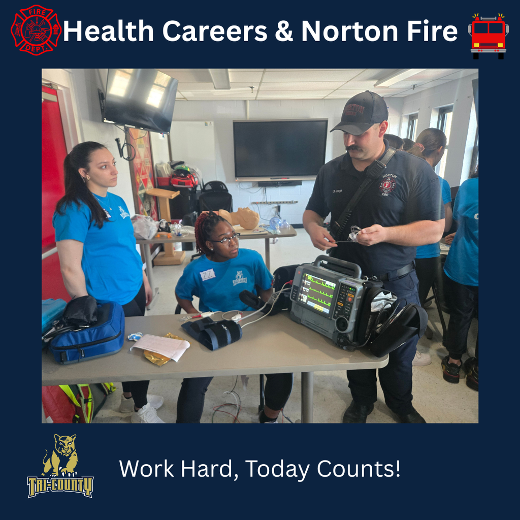Health Careers students at the Norton Fire Department