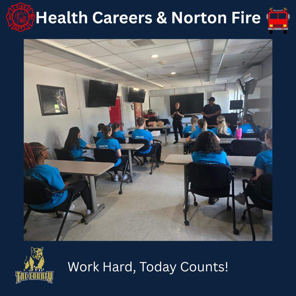 Health Careers students at the Norton Fire Department