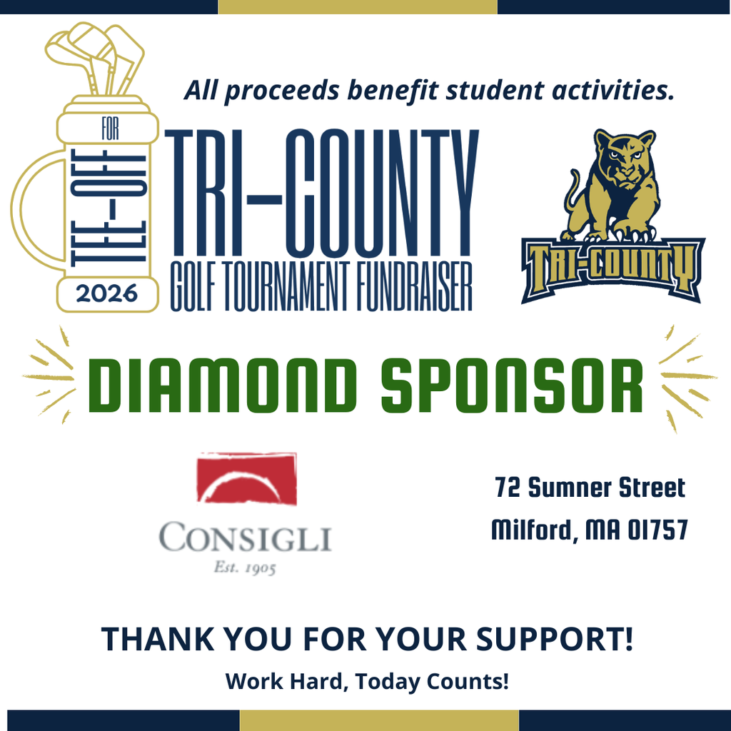 Diamond Sponsor Consigli Constructions - Tee-Off for Tri-County Golf Tournament