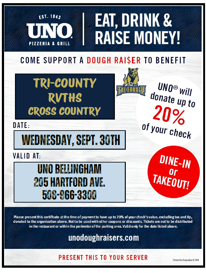 Cross Country Fundraiser Flyer