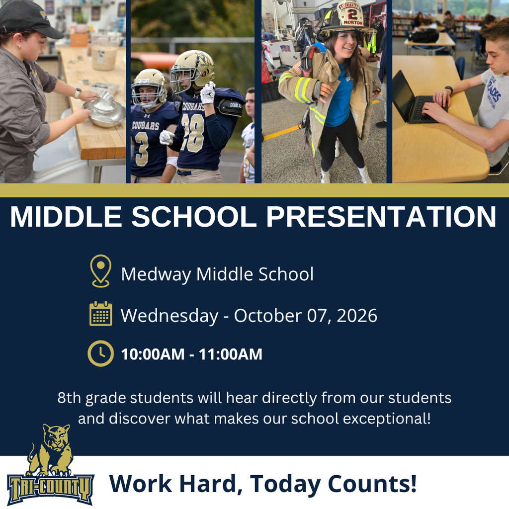 Medway Middle School Visit October 7, 2026