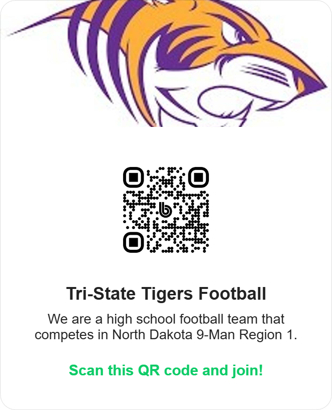 Tri-State Tigers Football band QR code