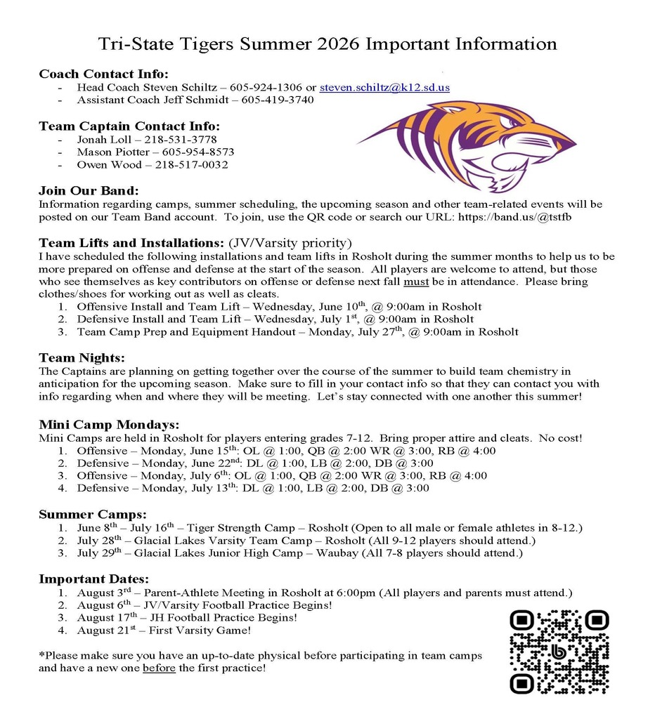FB Summer Info Sheet
