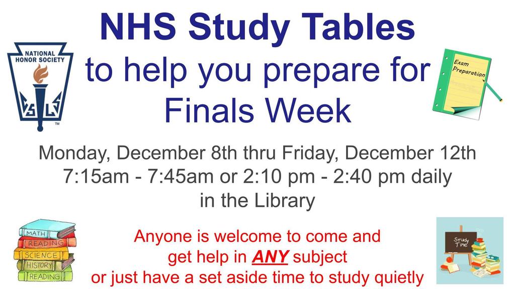 Study Tables