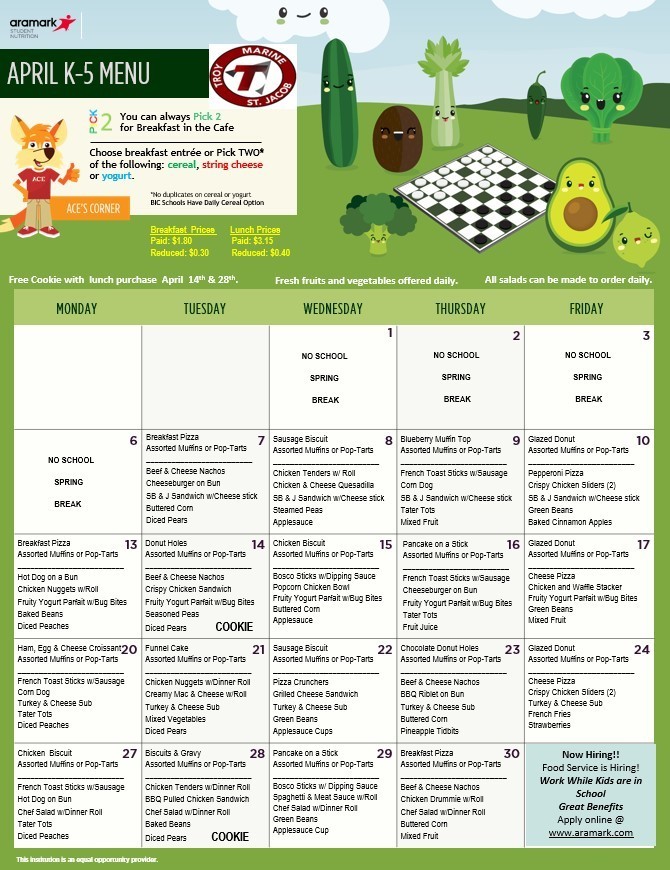 April Menu