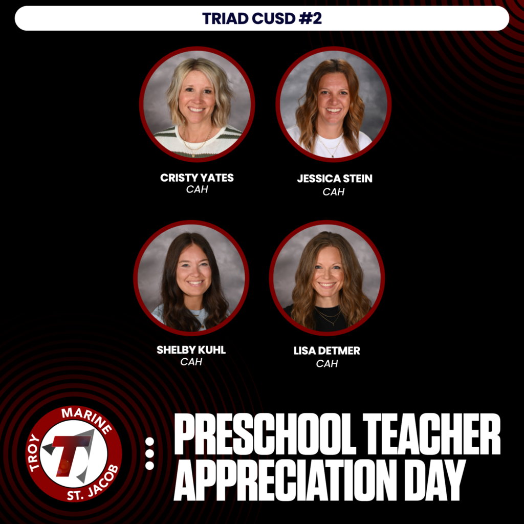 Preschool Teacher Appreciation Day Graphic showing 4 preschool teachers