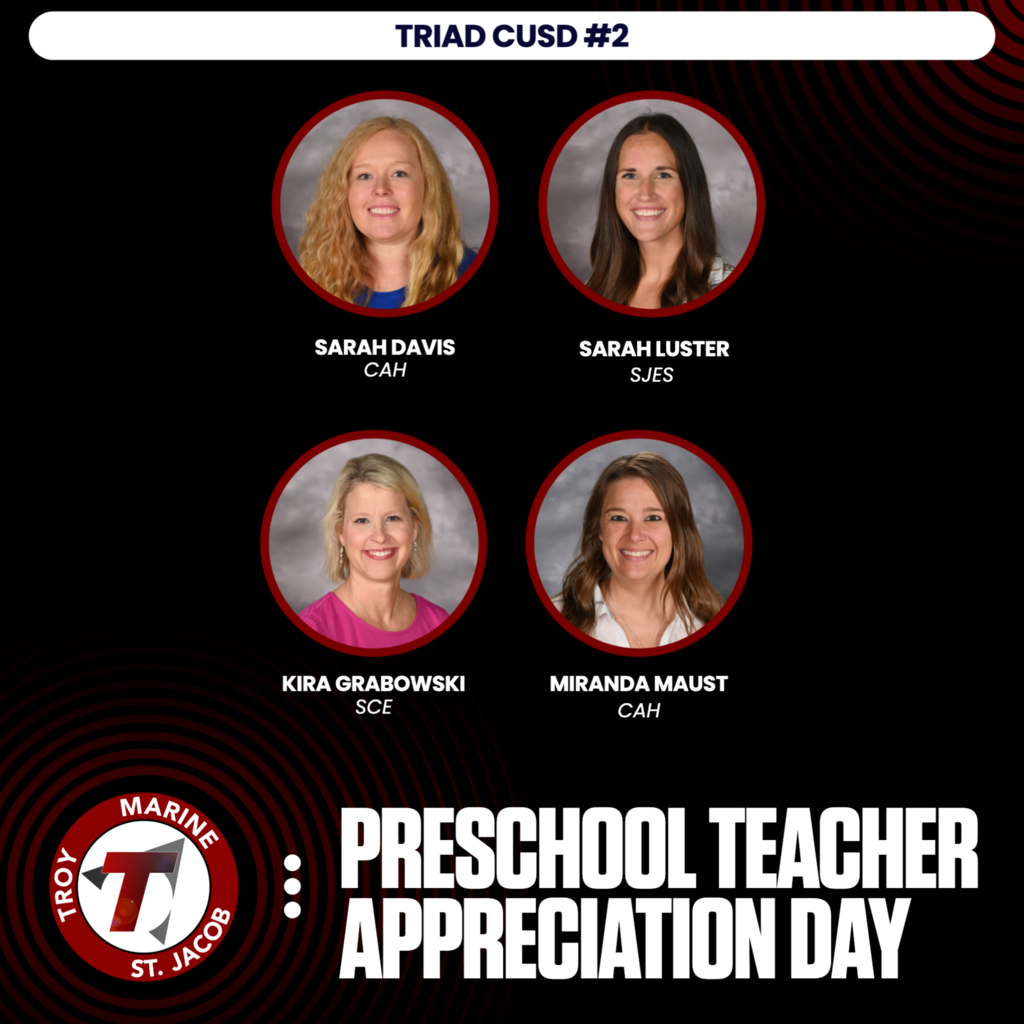 Preschool Teacher Appreciation Day Graphic showing 4 preschool teachers
