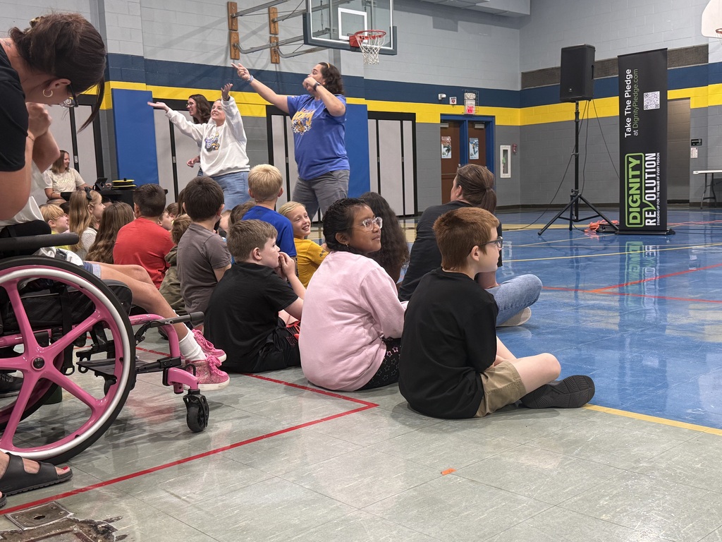 Students at an assembly