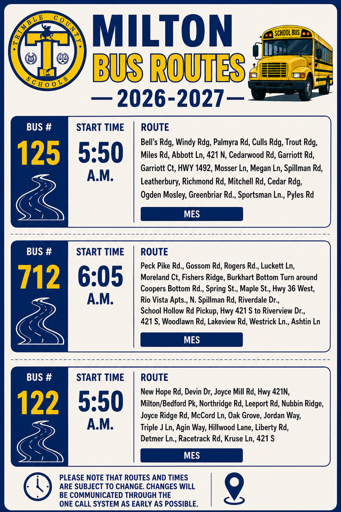 Milton Bus Routes
