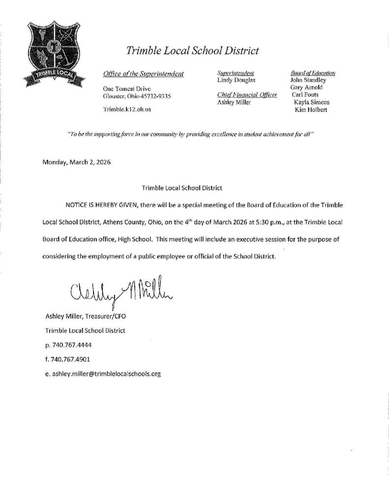 Special Board Meeting 