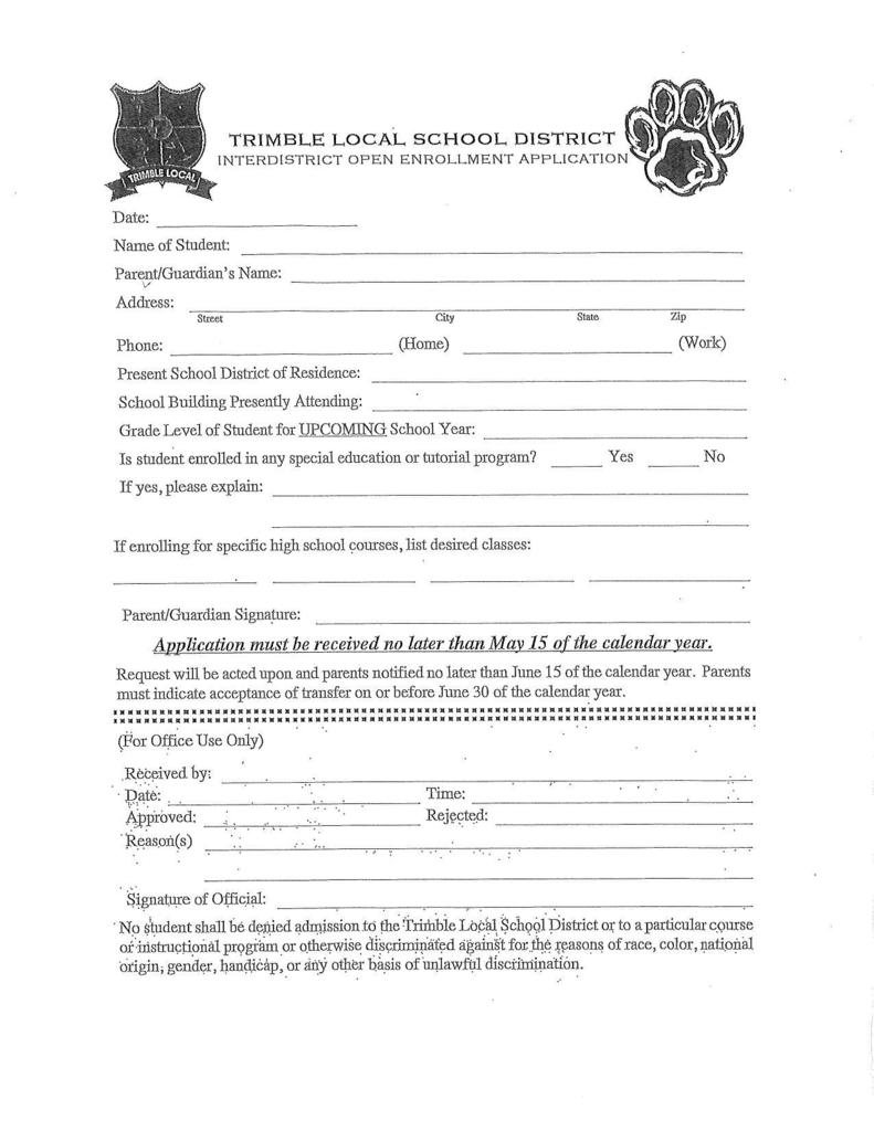 Open Enrollment Form 