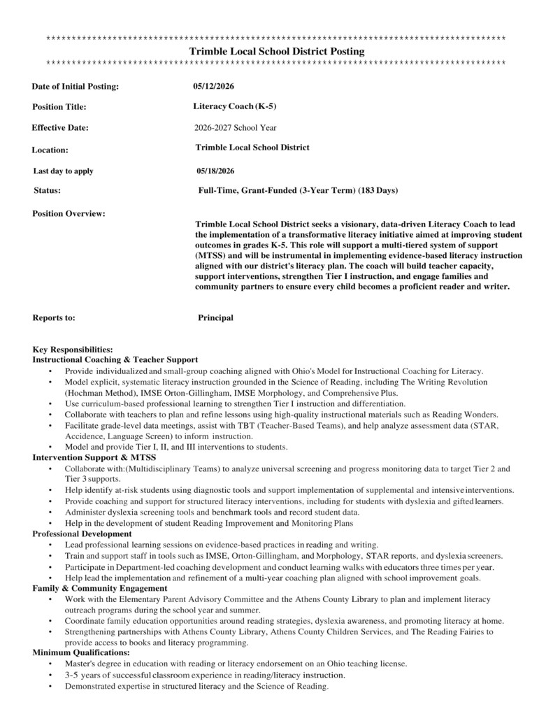 Job Posting 