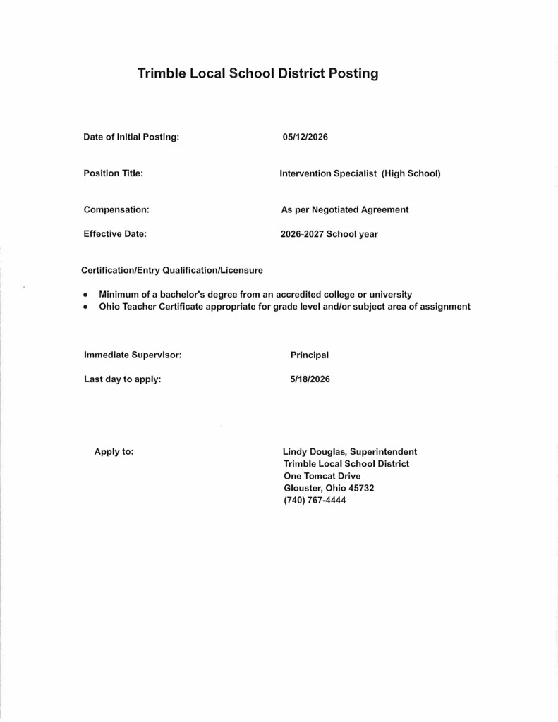 Job Posting 