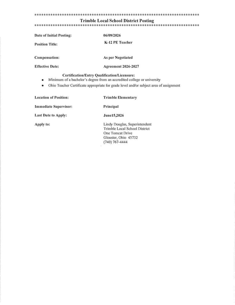 Job Posting