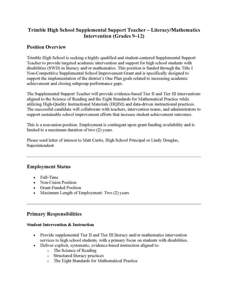 grant position 1
