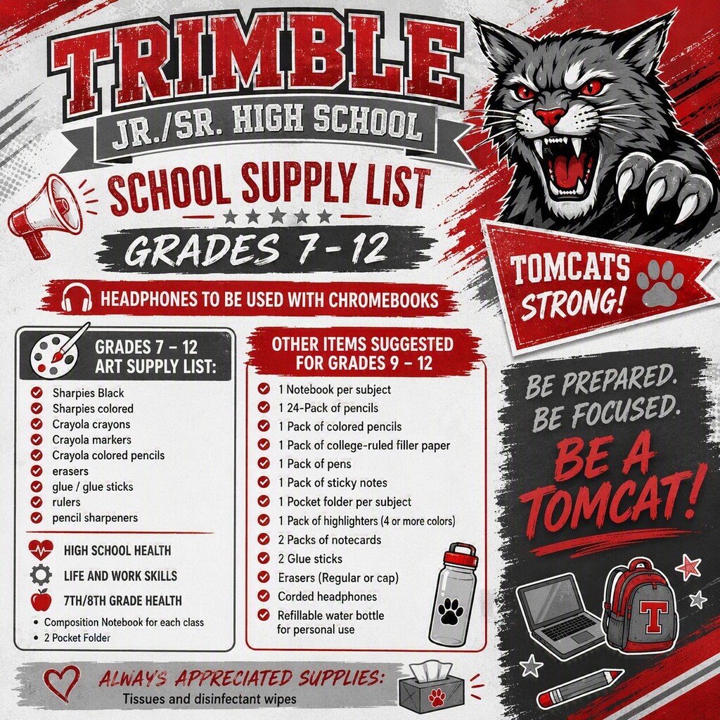 7-12 supply list