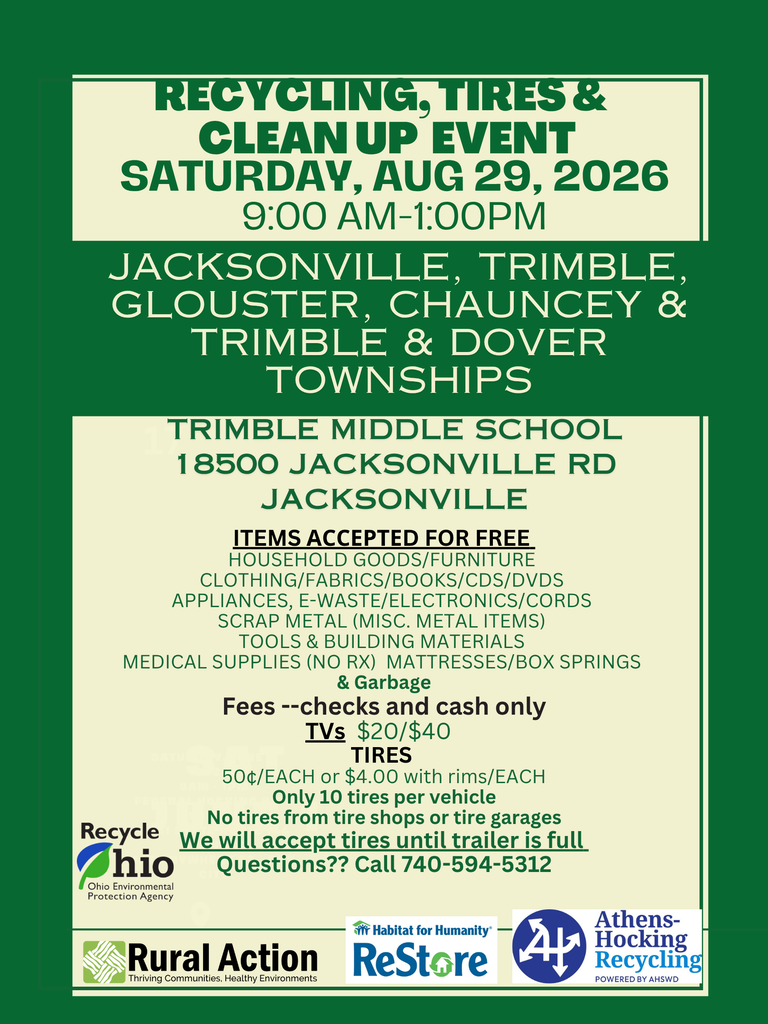 Recycling clean up day is coming soon! Now is the time to clean up any junk/trash or unwanted things around the house.