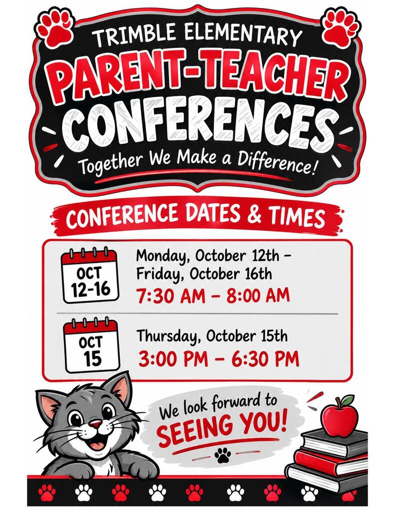 Next week is the start of Parent- Teacher Conferences. Call 740-767-2810 to sign up
