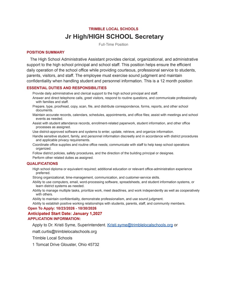 Job posting