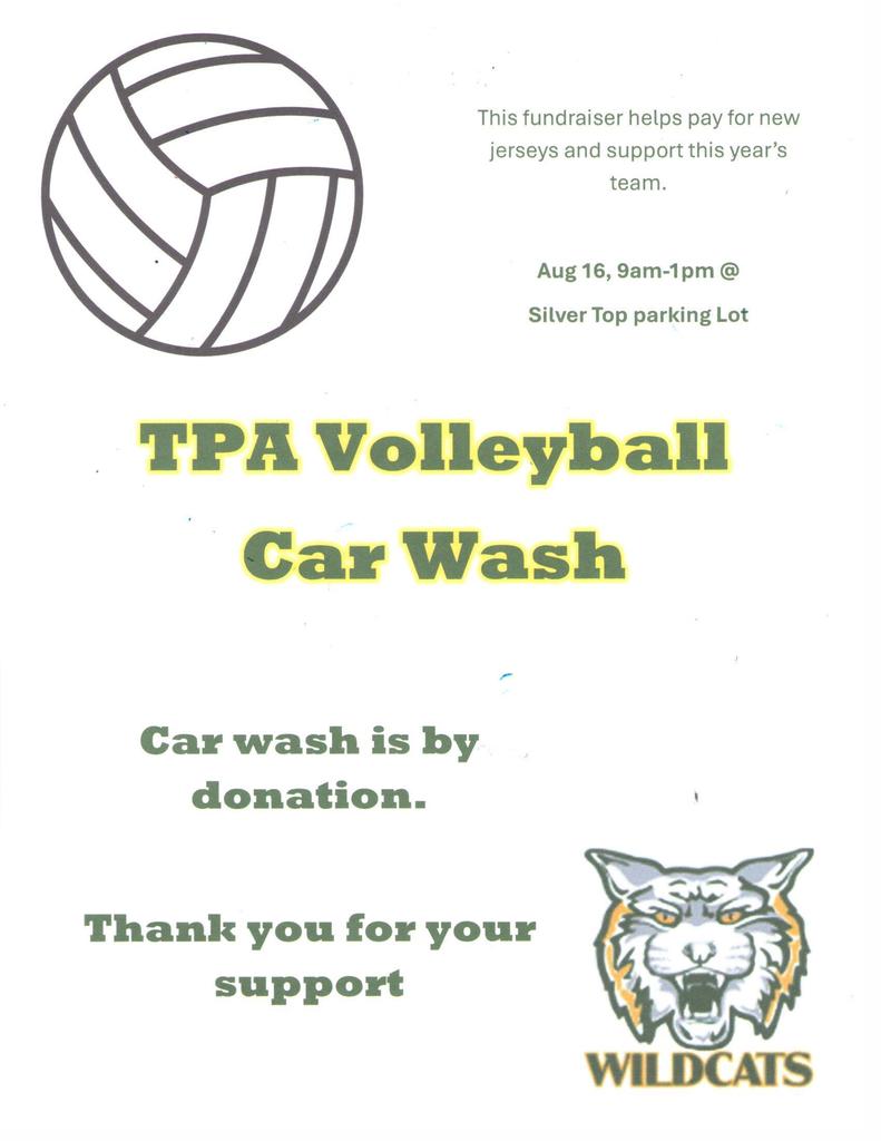 photo with information about car wash fundraiser