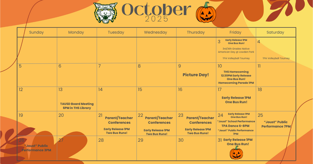 image of monthly events