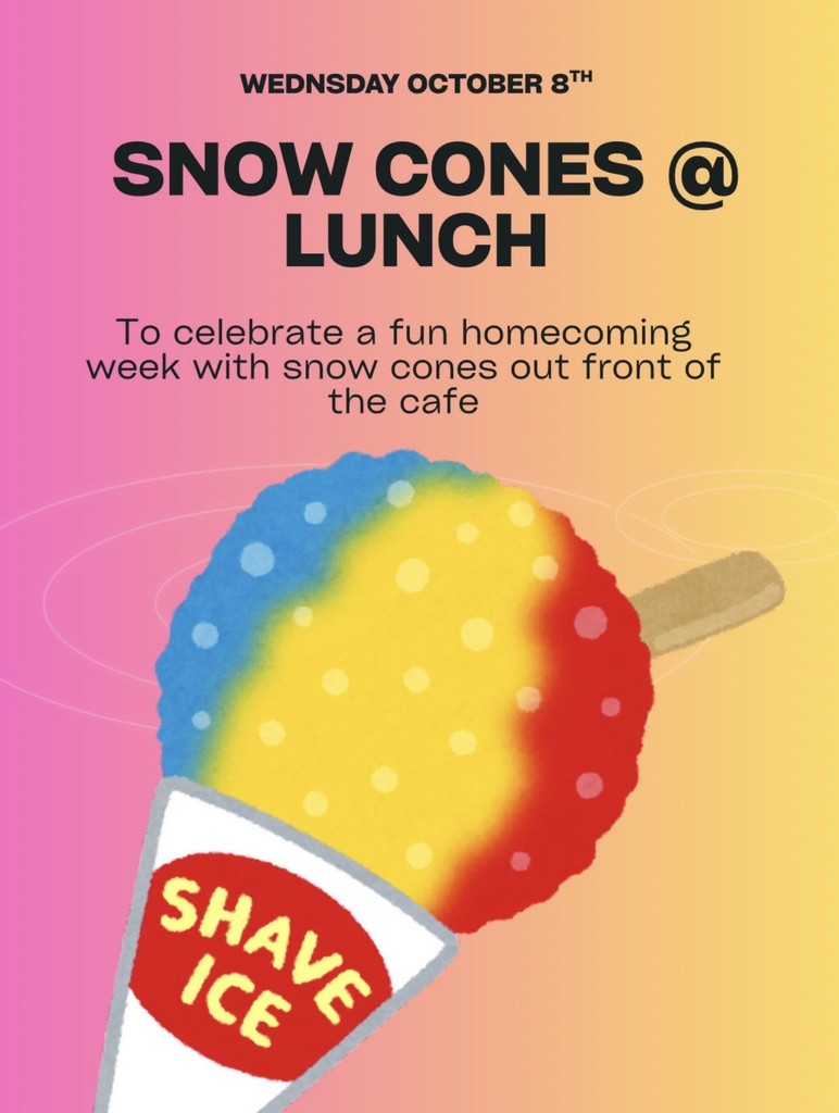image about snow cones during lunch