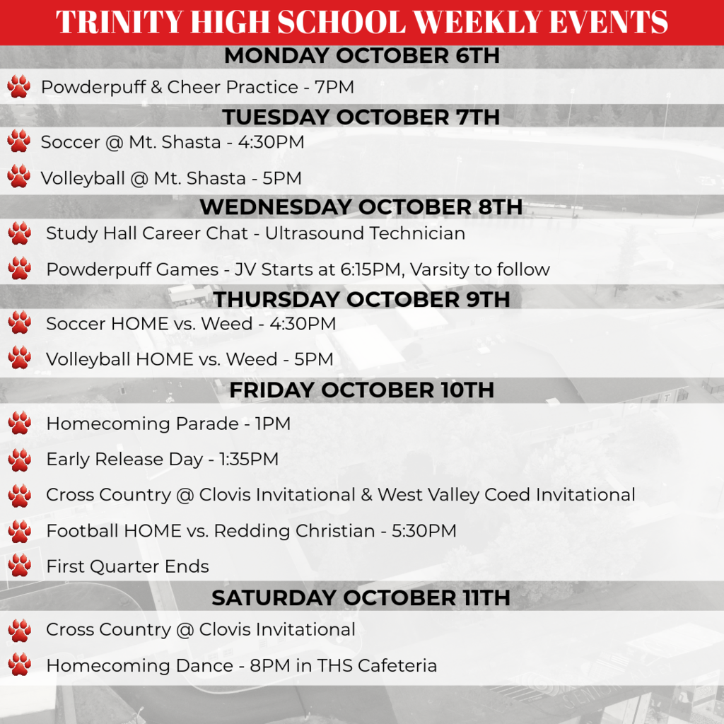 image of weekly events
