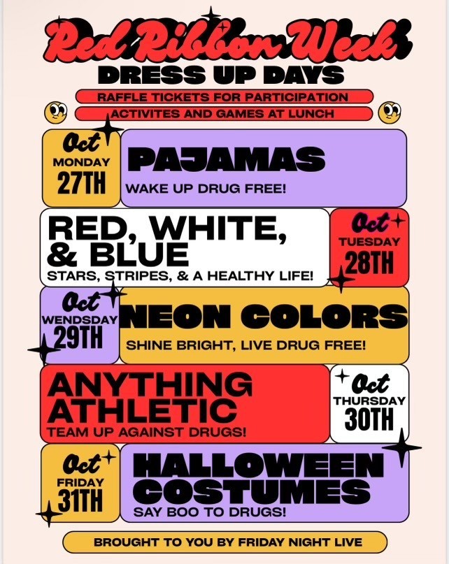 image of red ribbon week dress up days