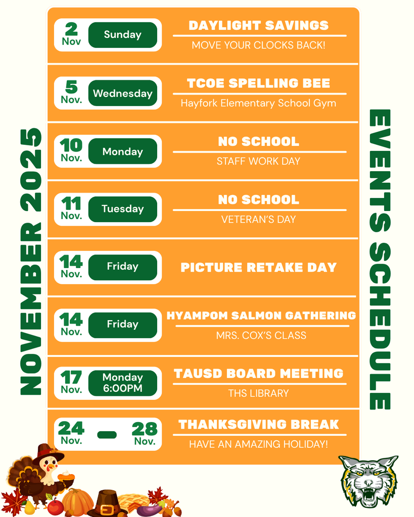 image of monthly events