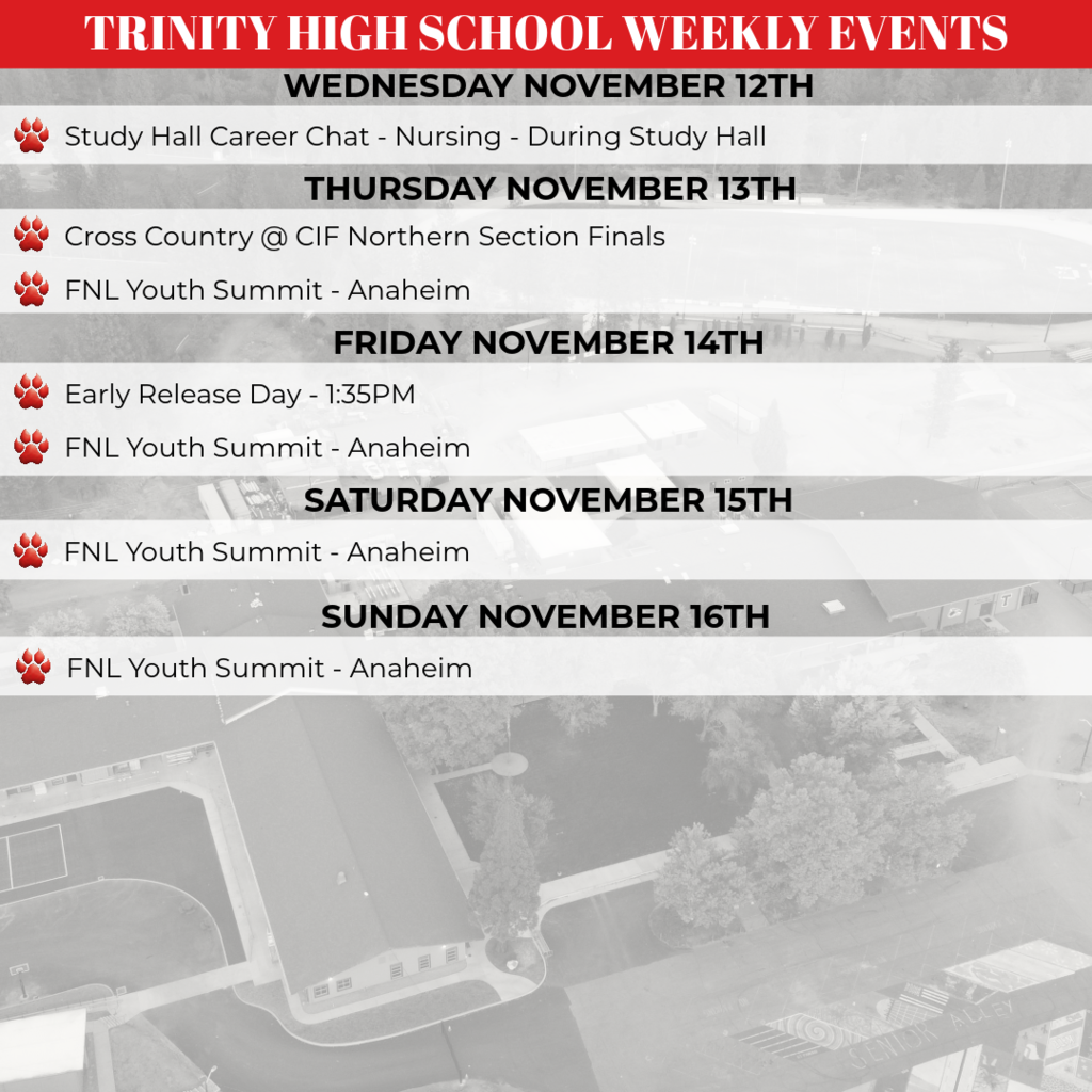 image of weekly events