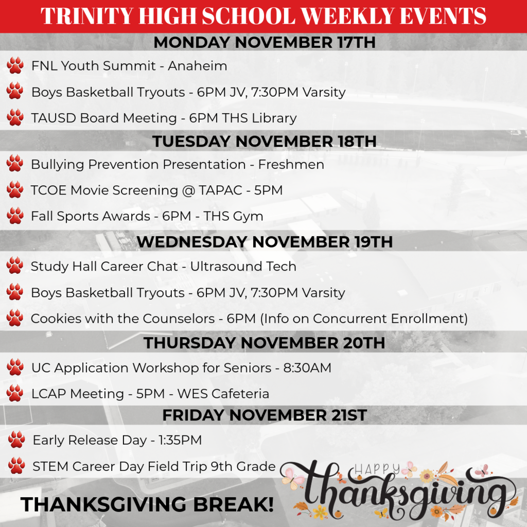 weekly events