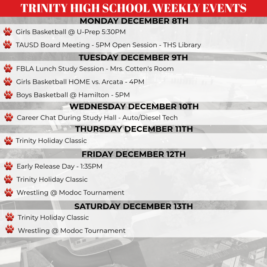 image of weekly events