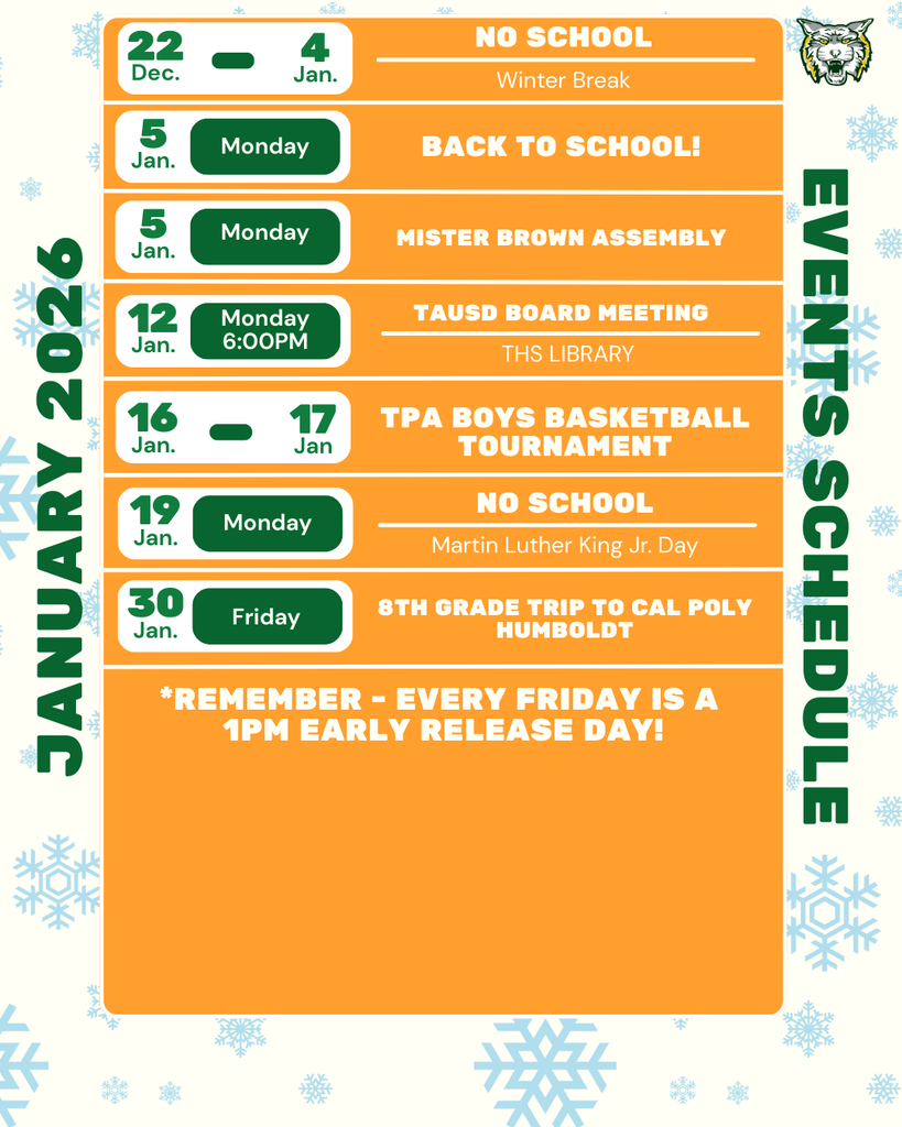 image of monthly events