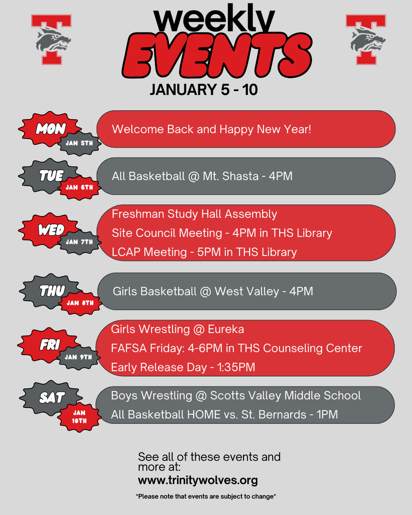 image of weekly events