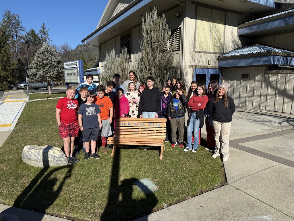 image of students with bench