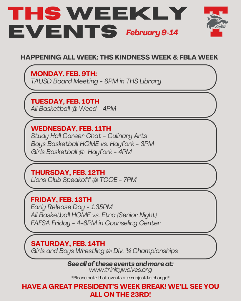 image of weekly events