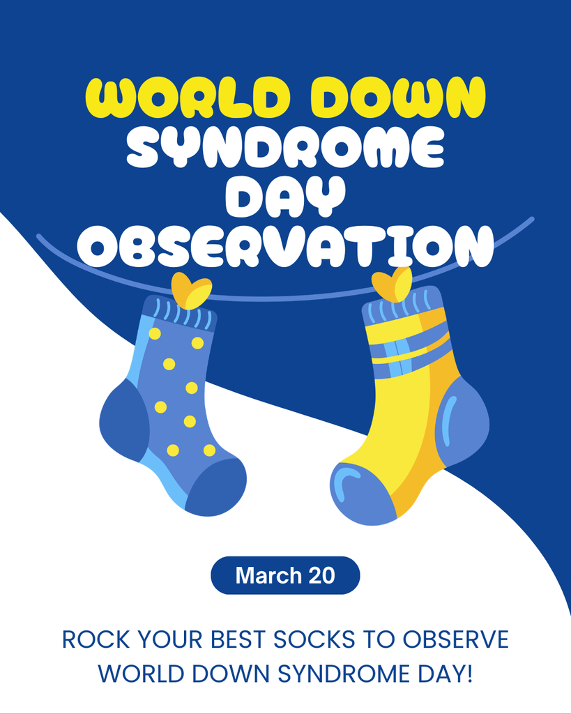 image about rocking socks for world down syndrom day