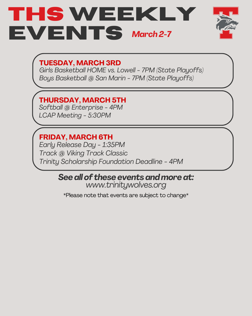 image of weekly events