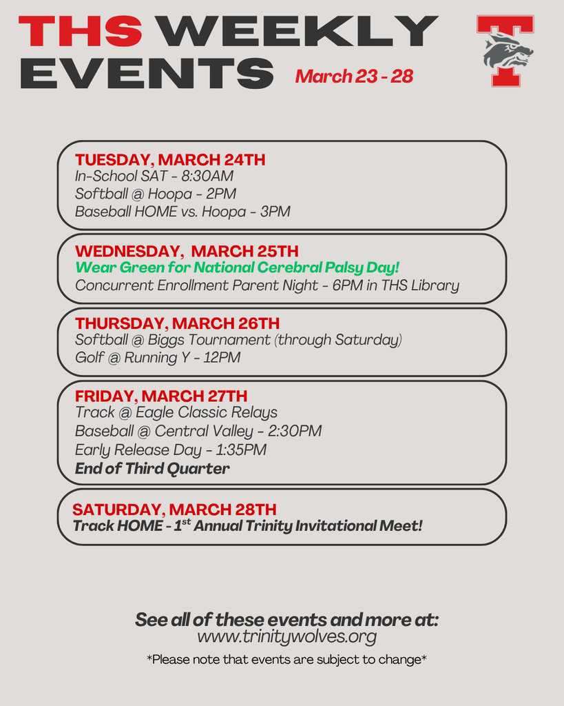 image of weekly events