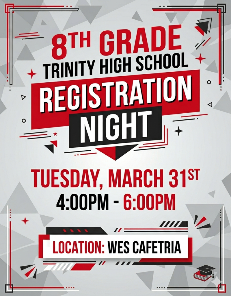 image about 8th grade registration night