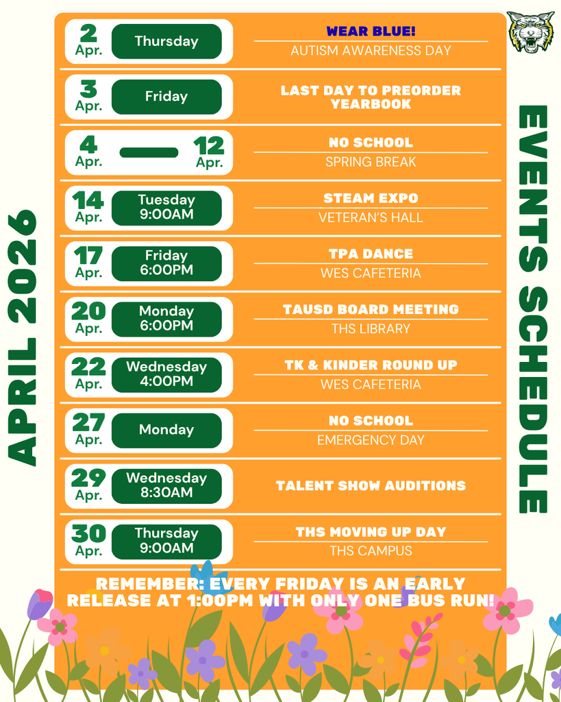 image of monthly events